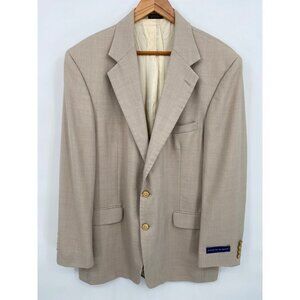 Oscar De La Renta Mens Wool Blend Blazer Tan Size 43L NWT Event Dressy Casual
